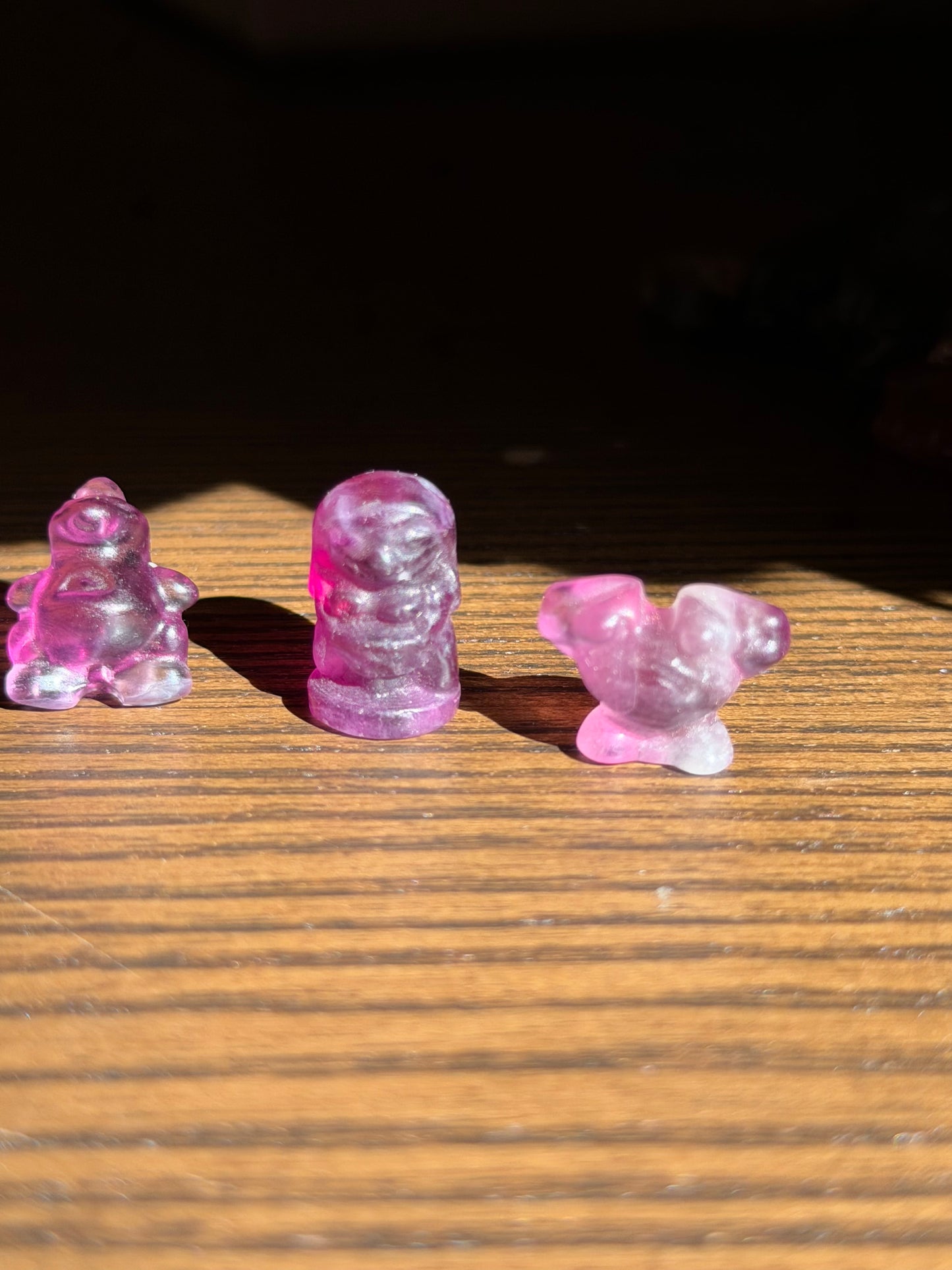 Mini carvings in fluorite