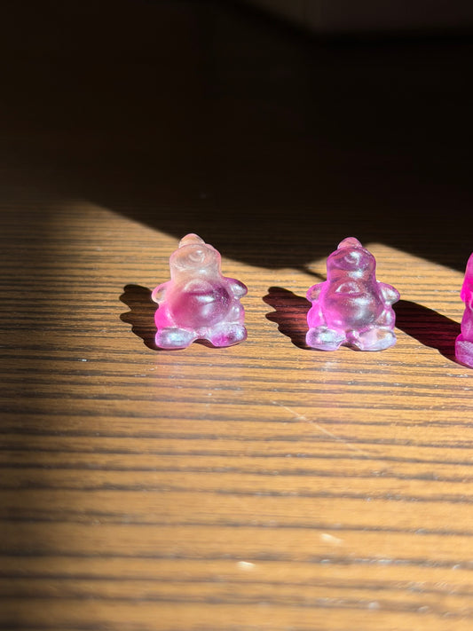 Mini carvings in fluorite