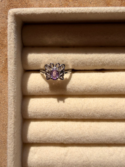Anello farfalla in Ametista