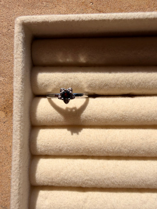 Anello stella in Granato